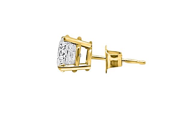4 Prong Diamond Stud Earrings
