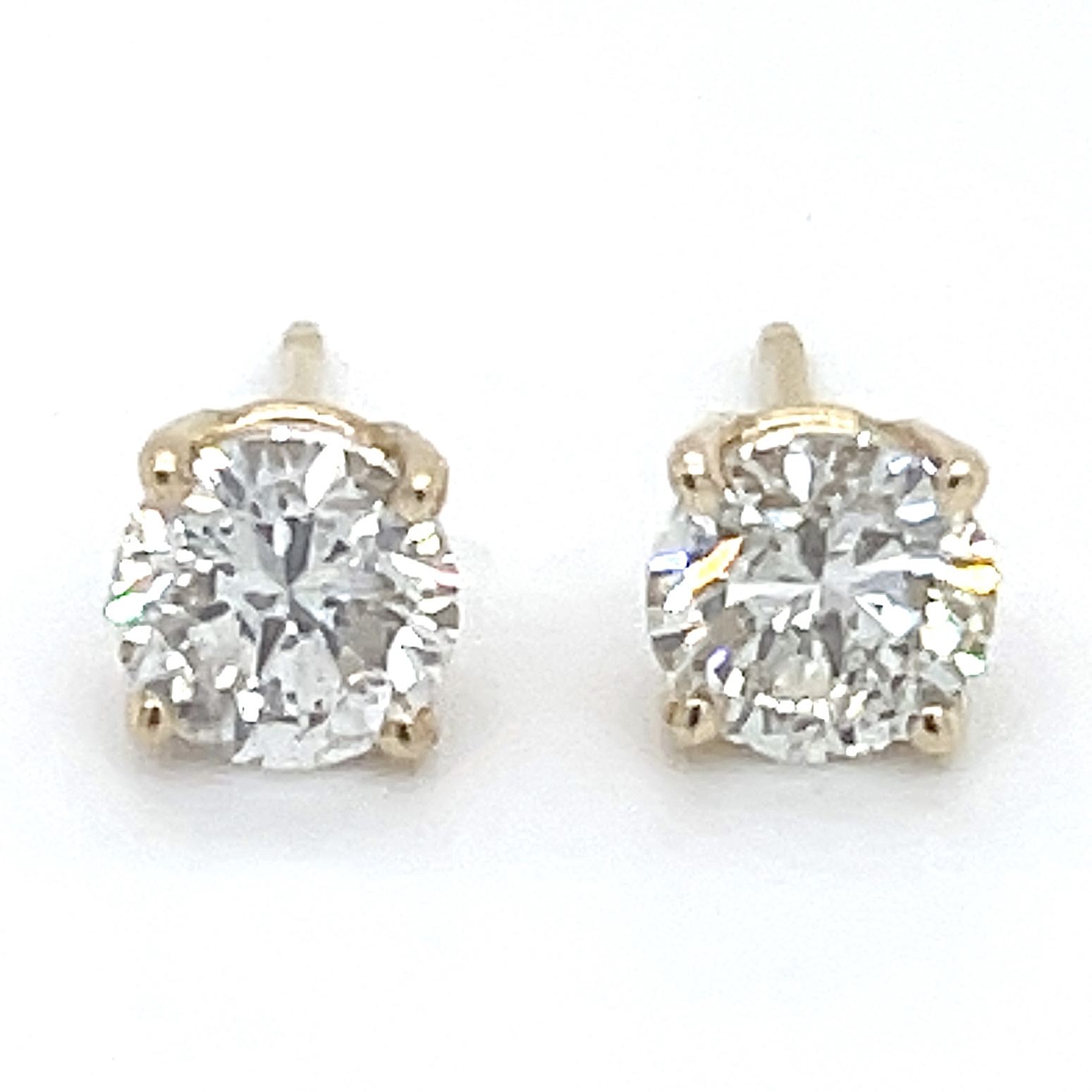 4 Prong Diamond Stud Earrings