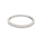 14K White Gold Diamond Wedding Band with 1/10 CTW