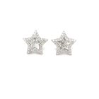 18K White Gold Diamond Star Earrings with 1.00ctw Diamonds