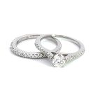 14K White Gold 0.15ctw Diamond Wedding Band