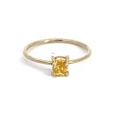 18K Yellow Gold Solitaire with GIA 6194935721 Oval 0.33 Fancy Intense Orangy Yellow