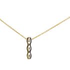 18K White and Yellow Gold 1/10ctw Diamond Fashion Pendant