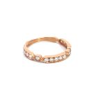 18K Rose Gold Band with 0.53ctw Diamonds