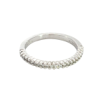 18K White Gold 1/4ctw Diamond Band Hidalgo