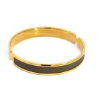Hermes Olympe Gold plated Leather Cuff