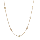 14K Yellow Gold 2 1/4ctw Diamond by the Yard Necklace18" 16 stations