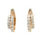14K Yellow Gold 1 3/4ctw Multi Row Hoop Earrings