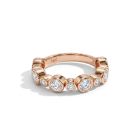 14K Yellow Gold 1.31ctw Diamond Bezel set Alternating Band