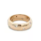 14K Yellow Gold 1/5ctw Bezel diamond Band