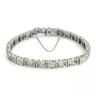 14K White Gold .15ctw Diamond Vintage Bracelet