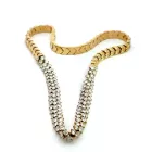 18K Yellow Gold 20/1ctw Diamond and Link Chain Necklace