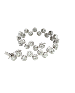 14K White Gold 7.66ctw Diamond Fashion Bracelet