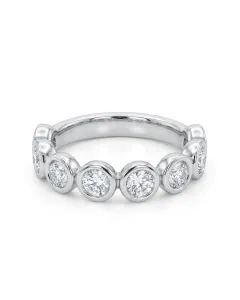 18K White Gold 1.90ctw Diamond Bezel Set Band
