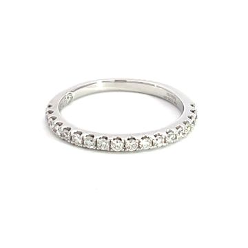 14K White Gold 1/3ctw Diamond Band