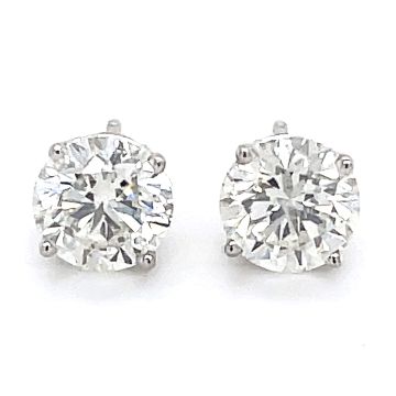 14K White Gold .80ctw Diamond Stud Earrings GIA 5216482396 Round DVVS1 VGVGVG None GIA 2368489601 DVS1 VGEXVG None
