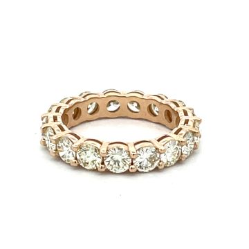 14K Yellow Gold 3.46ctw Diamond Eternity band size 7