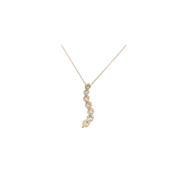 14K Yellow Gold 2.26ctw Diamond Journey Pedant