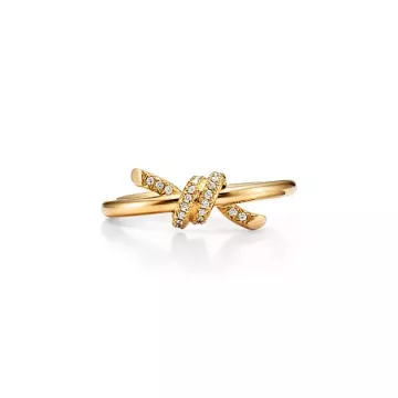 Tiffany & Co 18K Yellow Gold .05ct Knot Ring