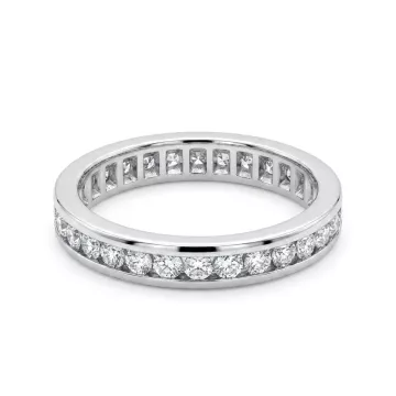 Platinum 1/1ctw Diamond Eternity Band