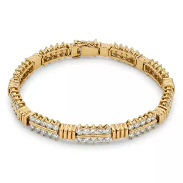 18K Yellow Gold 7/1ctw Diamond Estate Bracelet