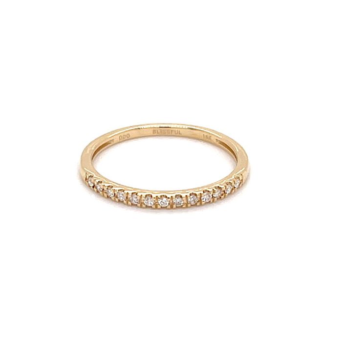 14K Yellow Gold Diamond Wedding Band with 1/10 CTW 14K Yellow Gold Diamond Wedding Band with 1/10 CTW