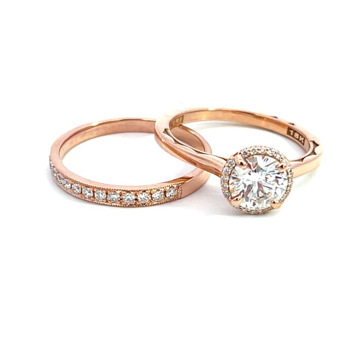 18K Rose Gold 1/4ctw Diamond Wedding Band 18K Rose Gold 1/4ctw Diamond Wedding Band