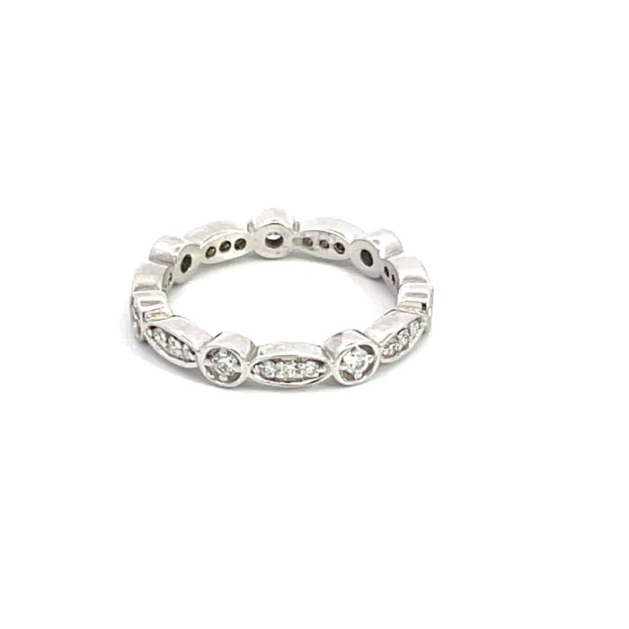 14K White Gold Eternity Band with 0.34ctw Diamonds 14K White Gold Eternity Band with 0.34ctw Diamonds