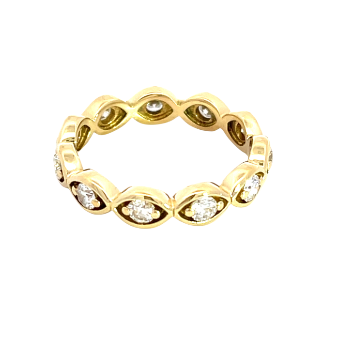18K Yellow Gold 3/4ctw Diamond Fashion Eternity Band 18K Yellow Gold 3/4ctw Diamond Fashion Eternity Band
