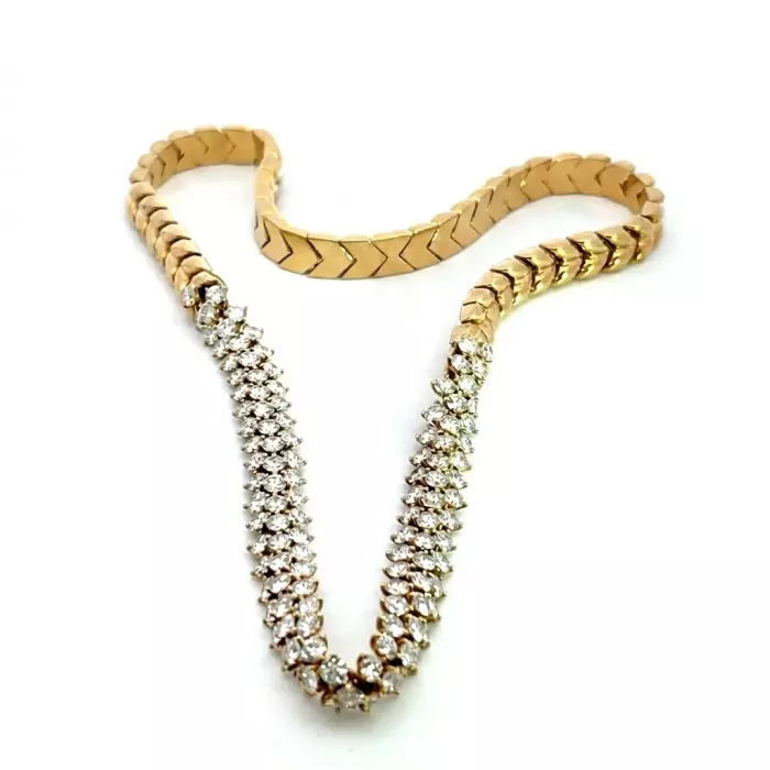 18K Yellow Gold 20/1ctw Diamond and Link Chain Necklace 18K Yellow Gold 20/1ctw Diamond and Link Chain Necklace