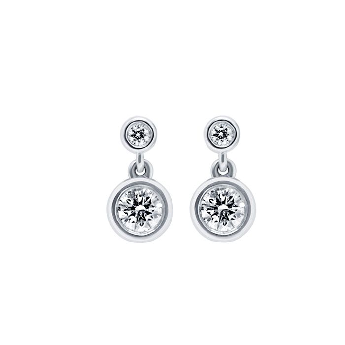 Bezel Drop Earrings Bezel Drop Earrings