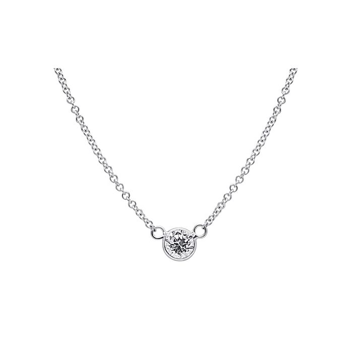 Diamond Solitaire Bezel Necklace Diamond Solitaire Bezel Necklace