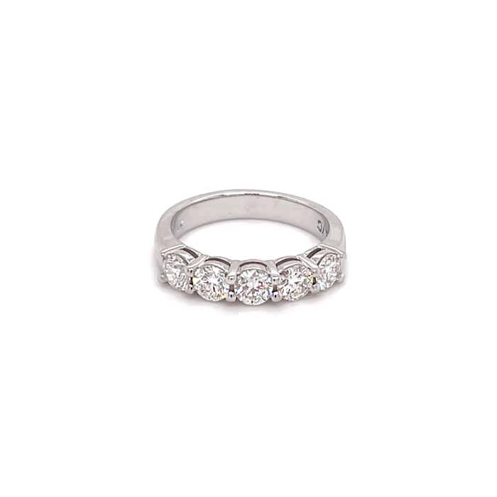 5 Stone Shared Prong Diamond Anniversary Band (Airline) 5 Stone Shared Prong Diamond Anniversary Band (Airline)