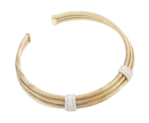 Pre-owned David Yurman gold cable bracelets with diamonds — how to sell David Yurman jewelry online